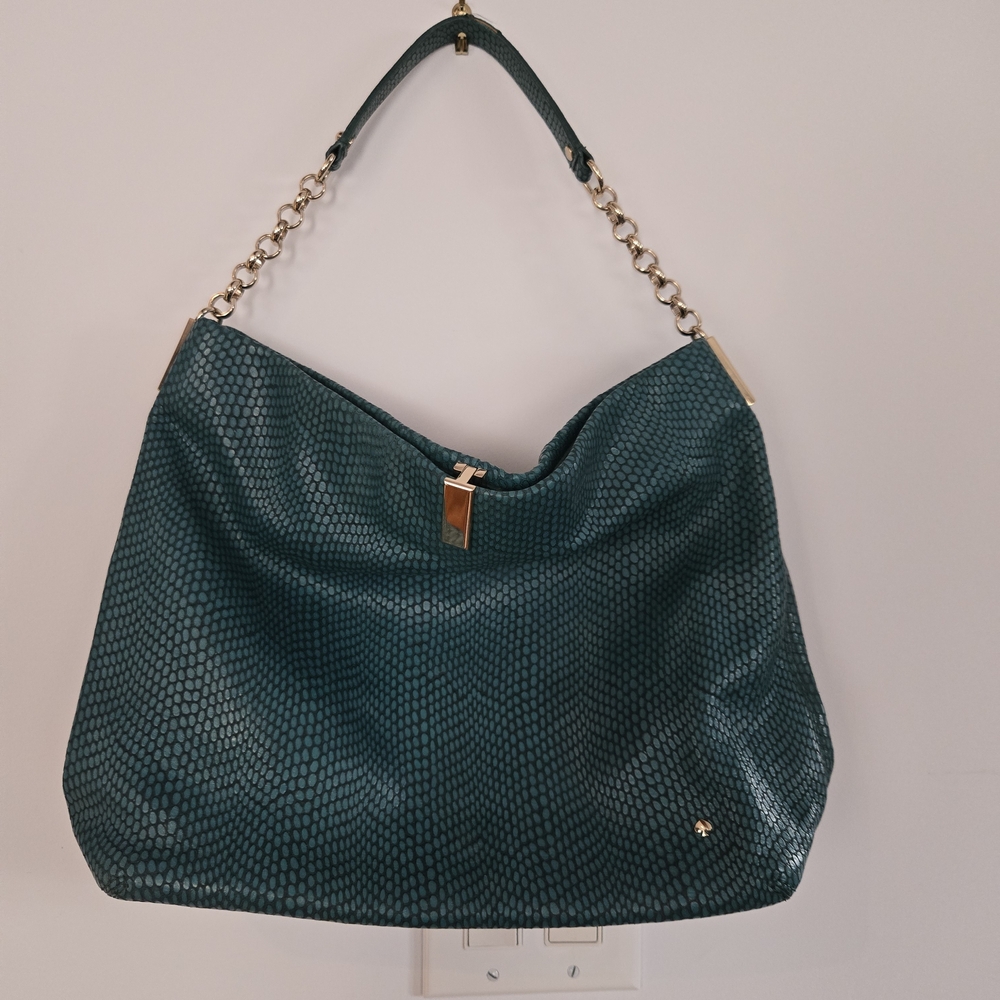 Kate Spade Teal Textured Shoulder Bag